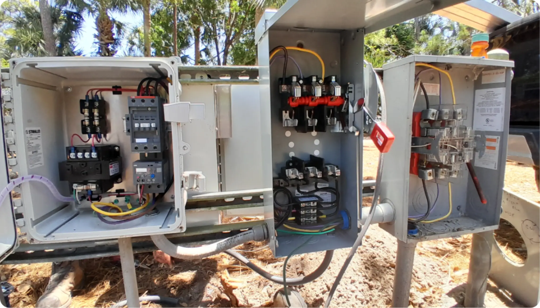 East Point Country Club maintenance facility electrical control panels and wiring