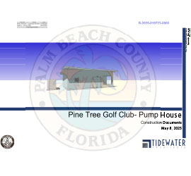 Pump house construction document cover sheet