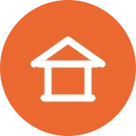 Covered canopy shelter icon